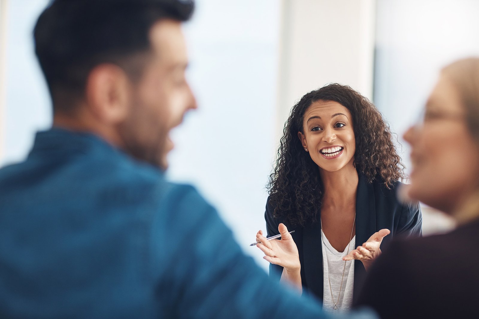 Young Therapist Speaking to couple