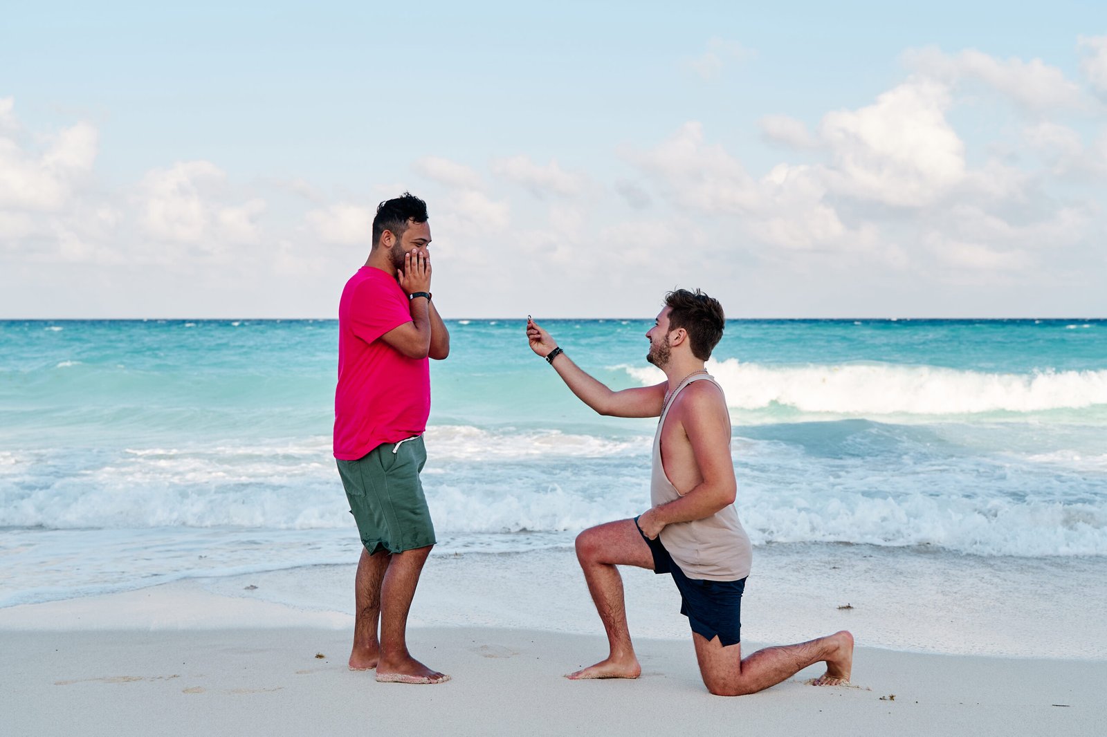 Homosexual,Couple,Of,Two,Men,,Making,A,Marriage,Proposal,On
